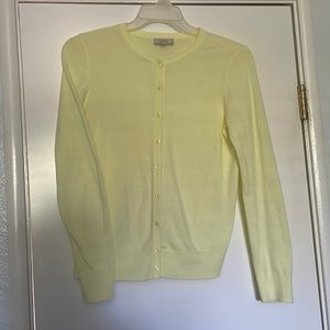 Yellow cardigan